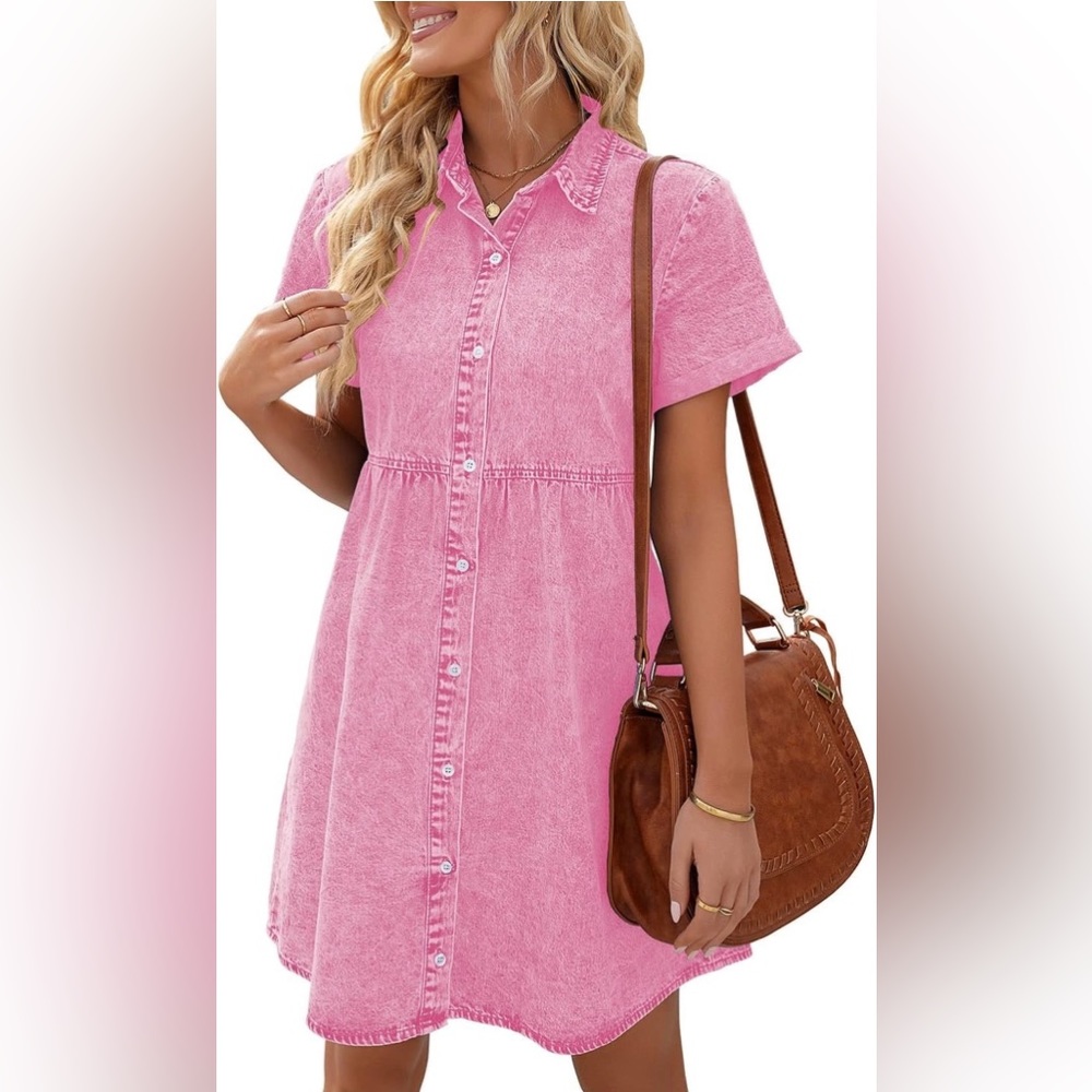 Amazon | Pink Denim Dress